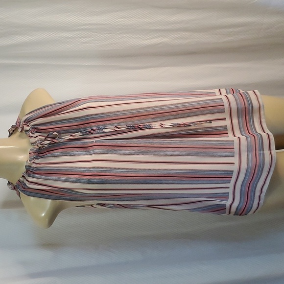 Max Studio Striped Sleeveless Halter Top Size M - Picture 1 of 9